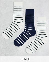 ASOS - 3 Pack Ankle Socks With Roll Top - Lyst