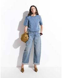 ASOS - Roll Hem Relaxed Mom Jeans - Lyst