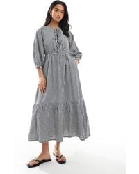 New Look - – vorne gebundenes midi-hängerkleid - Lyst