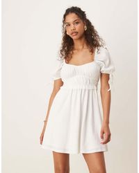 Gina Tricot - Mini Jurk Met Korte Pofmouwen - Lyst