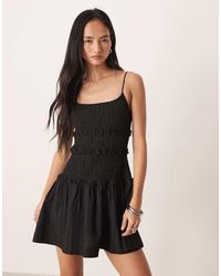 ASOS - Crinkle Mini Sundress With Shirred Dropped Waist - Lyst