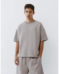 Pull&Bear - T-Shirt Pesante A Maniche Corte - Lyst
