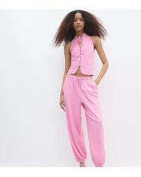 Stradivarius - Linen-effect Sarouel Trousers - Lyst