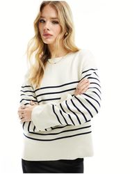 & Other Stories - Maglione bianco a righe blu - Lyst