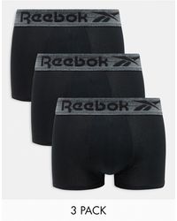 Reebok - Mair 3 Pack Trunks With Grey Waistband - Lyst