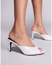 Public Desire - Stessy Heeled Peep Toe Mule Sandals - Lyst