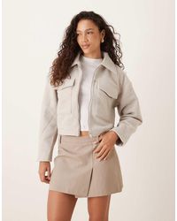Brave Soul - Boucle Faux Wool Jacket - Lyst