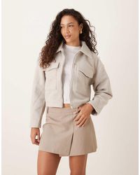 Brave Soul - Boucle Faux Wool Jacket - Lyst