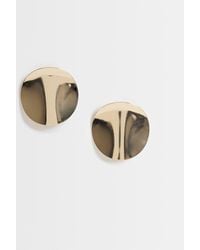 ASOS - Stud Earrings With Large Hammered Oval Design - Lyst