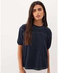 GOOD AMERICAN - Short Sleeve T-shirt With Contrast Stitching - Lyst