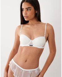 Calvin Klein - Icon Lace Push Up Balconette Bra - Lyst