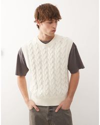 Weekday - Cable Knit Vest - Lyst
