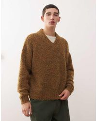 Reclaimed Vintage - Boucle V-Neck Boxy Jumper - Lyst