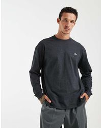 adidas Originals - Trefoil Essentials Melange Long Sleeve Tee - Lyst