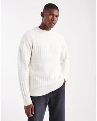 Only & Sons - Pull en maille texturée - crème - Lyst