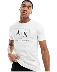 Armani Exchange - Boxes Logo Slim Fit T-shirt - Lyst