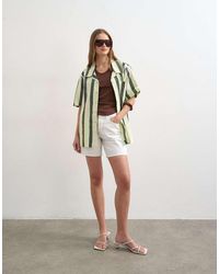 TOPSHOP - Linen Resort Shirt - Lyst