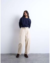 TOPSHOP - Pantaloni A Vita Alta Colore Con Cintura - Lyst