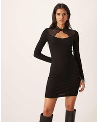 Y.A.S - Lace Detail Mini Dress - Lyst