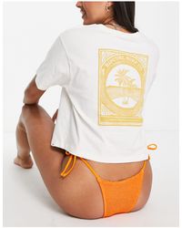 Rip Curl - Rip Curl The Island Oversized Crop T-shirt - Lyst