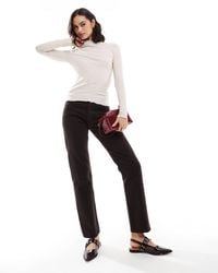 ONLY - Lettuce Edge High Neck Ribbed Top - Lyst