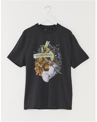 ASOS Ruimvallend T-shirt Met Grote Print Van Smashing Pumpkins - Zwart
