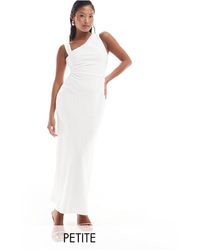 Forever New - Linen Asymmetrical Midi Dress - Lyst
