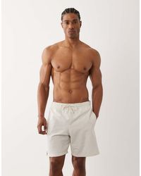 Mango - Seersucker Striped Swimshorts - Lyst