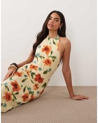 ASOS - Halter Trapeze Midi Dress - Lyst