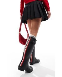 HUNTER - Original Tall Tri Colour Logo Wellington Boot - Lyst