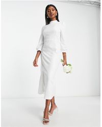 Y.A.S - Bridal Long Sleeve Sequin Midi Dress - Lyst