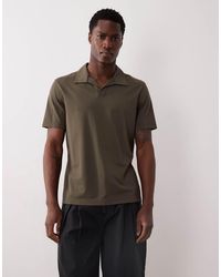 Mango - Short Sleeve Revere Collar Polo Top - Lyst