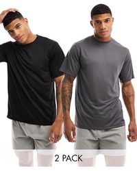ASOS 4505 - Icon Training T-shirt 2 Pack With Quick Dry - Lyst