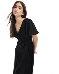 Maids To Measure - Bridesmaid Flutter Sleeve Maxi Dress - Lyst