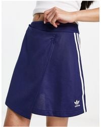 Stole på Følg os regiment adidas Originals X Danielle Cathari Diagonal Side Stripe Denim Skirt in  Blue | Lyst Australia