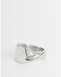 TOPSHOP - Rylee wasserdichter ring aus edelstahl mit drehung - Lyst