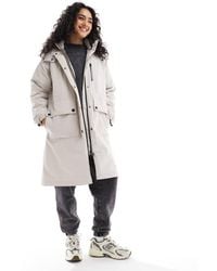 Barbour - Abrigo Color Crema Impermeable Kaylee De -Blanco - Lyst