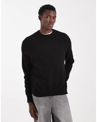 ASOS - Oversized Knitted Wool-blend Crew Neck Jumper - Lyst