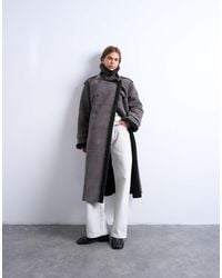 TOPSHOP - – longline-pilotenjacke - Lyst