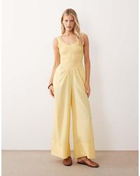 ASOS - Scoop Neck Crinkle Jumpsuit - Lyst