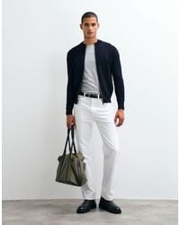 Mango - Knitted Zip Through Cardigan - Lyst