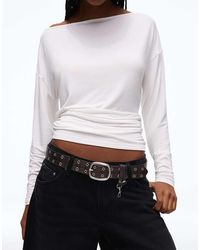 Bershka - Studded Check Belt - Lyst