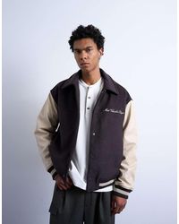 TOPMAN - Giacca College Con Ricamo - Lyst