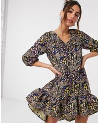 Y.A.S Mini-smockjurk Met Peplumrok - Meerkleurig