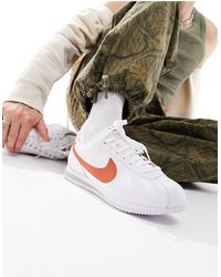 Nike - Cortez - baskets en cuir - et orange - Lyst