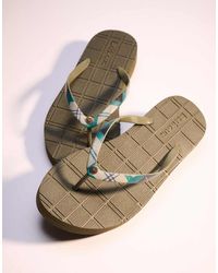 Barbour - Tilda Toe Post Tartan Sandals - Lyst