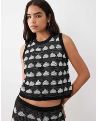 ASOS - Crochet Knit Beach Tank Co-ord - Lyst