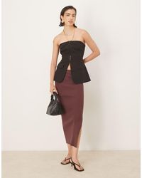 Glamorous - Chocolate Plum Midi Skirt - Lyst