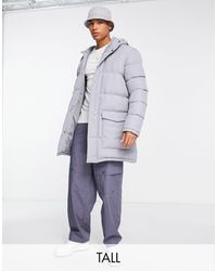 French Connection - Tall Longline Padded Parka With Hood - Lyst