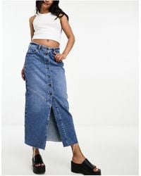 ONLY - – maxi-jeansrock - Lyst